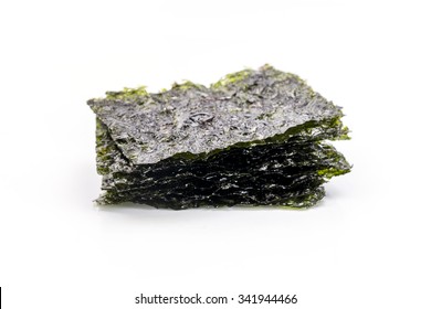 Dry Seaweed,isolated On White Background.