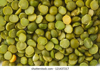 Dry split green peas texture background. Great for soups.