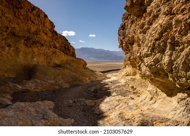 The Dry Wash Through Gower Gulch Looking Out Over Death Valley National Park