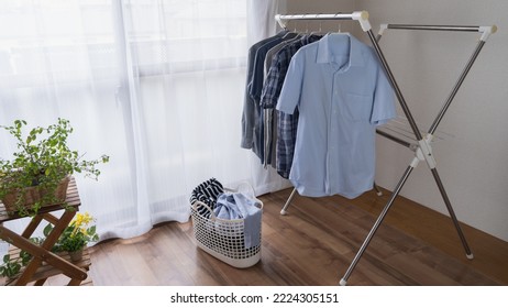 Dry the washed clothes in the room. - Powered by Shutterstock