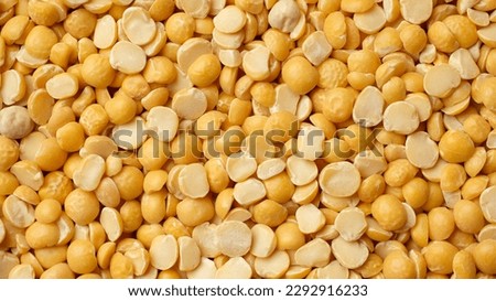 Dry yellow split peas top veiw