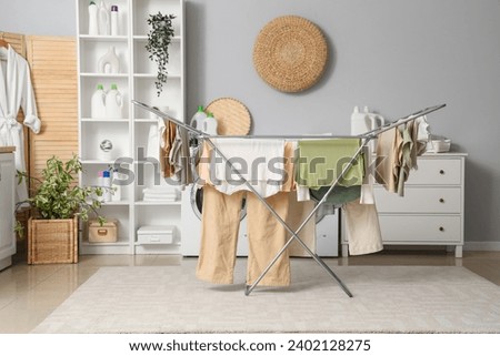 Similar – Image, Stock Photo clothesline Laundry Dry