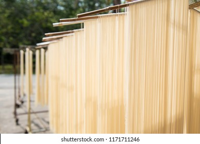 Drying Chinese Fuzhou Noodles In Sitiawan, Perak, Malaysia