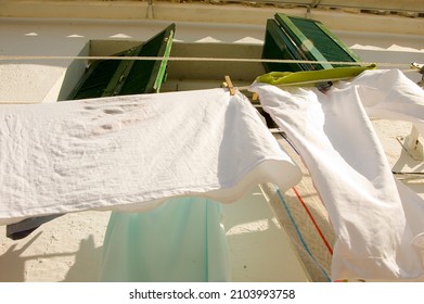 Drying Clothes In The Sun