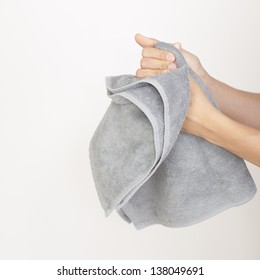 Drying Hands With A Towel