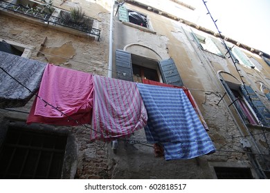 drying laundry