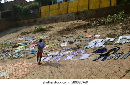 Drying on the ground