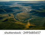 Drysdale river in the East Kimberley, Western Australia, aerial view