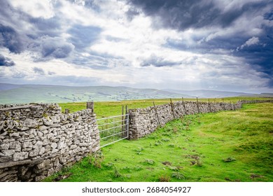Drystone wall and a dramatic sky