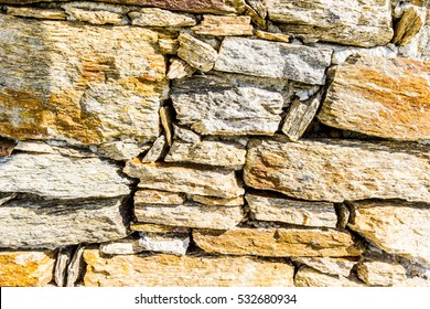 A Drystone Wall In The South Of France Village Of Gassin, Var, France