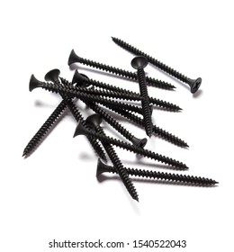 Drywall self-tapping screws isolated on a white background
