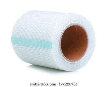 Drywall Tape Roll On White Background Isolation