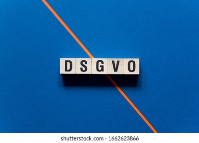 DSGVO - GDPR, word concept on cubes