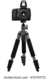 DSLR Camera On Tripod