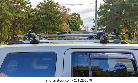 Dual Bicycle Carrier Bike Rack At Suv Roof With Locks