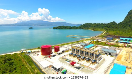 Dual Fuel Engine Power Plant On Coastline Of Jayapura Indonesia