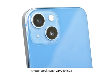 Dual Lens Smartphone Camera Isolated On White Background With Clipping Path