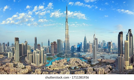 Dubai - amazing city center skyline with luxury skyscrapers, United Arab Emirates - Shutterstock ID 1711381936