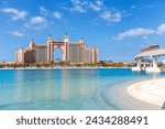 Dubai Atlantis Hotel on artificial island The Palm Jumeirah luxury vacation with Monorail hilodays