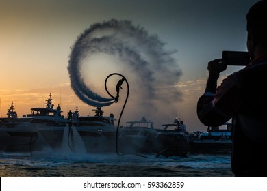 Dubai Boatshow Water Sports Stunts - Dubai Marina