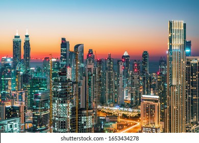 Dubai City Center Skyline, United Arab Emirates