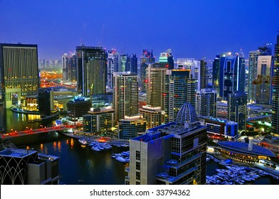 Dubai City Scape Night Scene 3