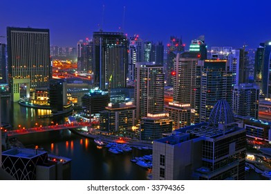 Dubai City Scape Night Scene 2