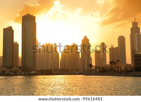 Similar – Sonnenuntergang mit Blick auf Hongkong Island