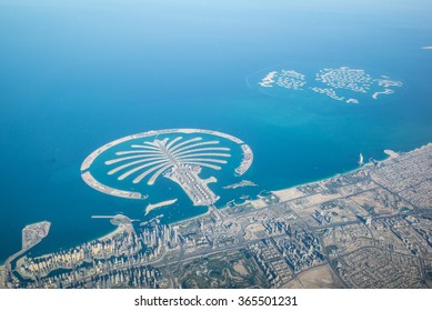 Dubai coastline, United Arab Emirates, Aerial View