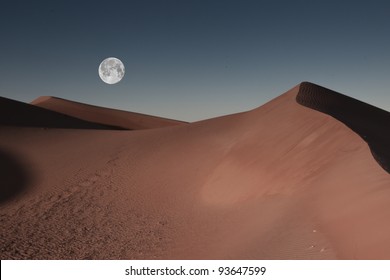 Dubai Desert Dune By Night