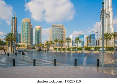 Dubai downtown at the day