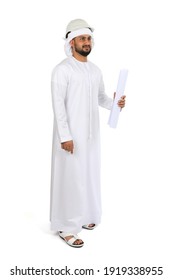 Dubai engineer on work with local dress