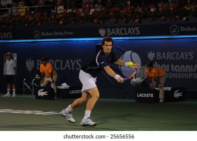 Dubai - FEBRUARY 26: Second Seed Andy Murray Defeated Arnaud Clement Of France Without Too Many Problems, Winning 6-2 6-3 On February 26, 2009 In Dubai.