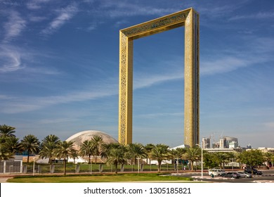 Dubai Frame сontemporary building architecture, UAE