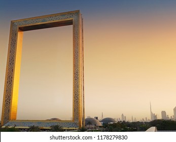 Dubai Frame During Sunset