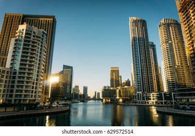 Dubai Marina Sunrise - Shutterstock ID 629572514