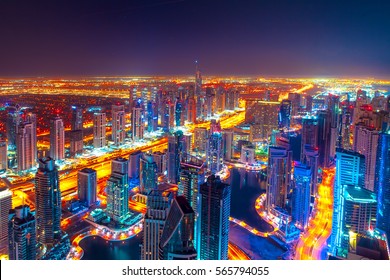 Dubai Marina UAE Night High Definition