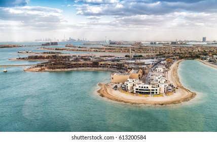 Dubai Palm Jumeirah Island From The Air