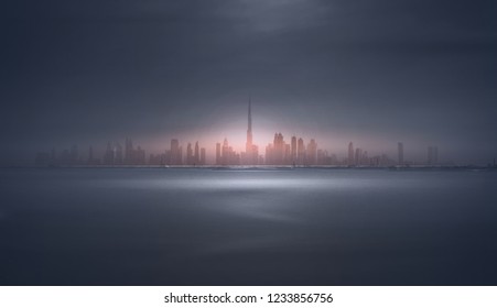 Dubai Skyline Fineart - Shutterstock ID 1233856756