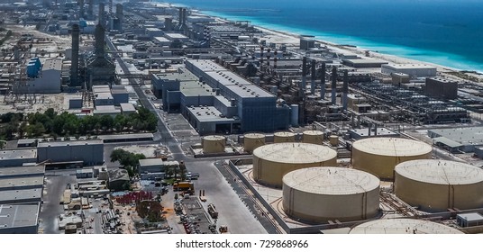 Dubai. In The Summer Of 2016. Modern Desalination Plant On The Shores Of The Arabian Gulf. 