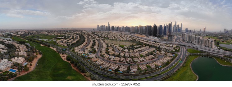 Dubai - Sunset City, Drone View