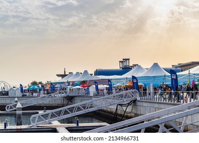 Dubai, UAE - 02.27.2022 - Pet festival in Souq al Marfa located on Deira islands