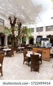 Dubai / UAE - 06 15 2017: XVA Art Hotel In Dubai Interior, Art Gallery And Bedrooms, Reception And Cool Shared Spaced