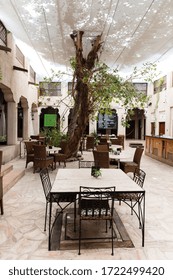 Dubai / UAE - 06 15 2017: XVA Art Hotel In Dubai Interior, Art Gallery And Bedrooms, Reception And Cool Shared Spaced