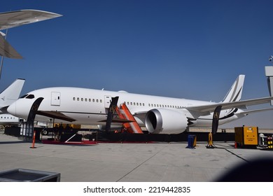 Dubai, UAE- 17th November, 2019.Boeing 787-8 Was Displayed At Mebaa Airshow 
