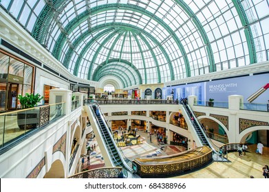 DUBAI, UAE - APRIL 07: Mall of the Emirates interior April 07, 2017 in Dubai, United Arab Emirates. Mall of the Emirates is a shopping mall in the Al Barsha district of Dubai.