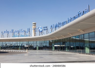 DUBAI, UAE - DEC 13: Al Maktoum International Airport in Dubai. December 13, 2014 in Dubai, United Arab Emirates