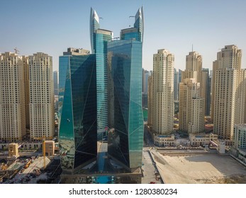 Dubai, UAE - Dec 14, 2017: Rixos Premium Dubai JBR, Hotel With Beach, Aerial View