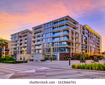 Dubai, UAE - December 27, 2019: Dubai City Walk Homes Exterior Real Estate 