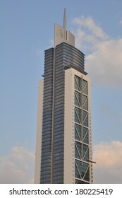 DUBAI, UAE - FEB 19: Millennium Tower On Sheikh Zayed Road In Dubai, UAE, As Seen On Feb 19, 2014. The Tower Rises 285 M (935 Ft) And Has 60 Floors.